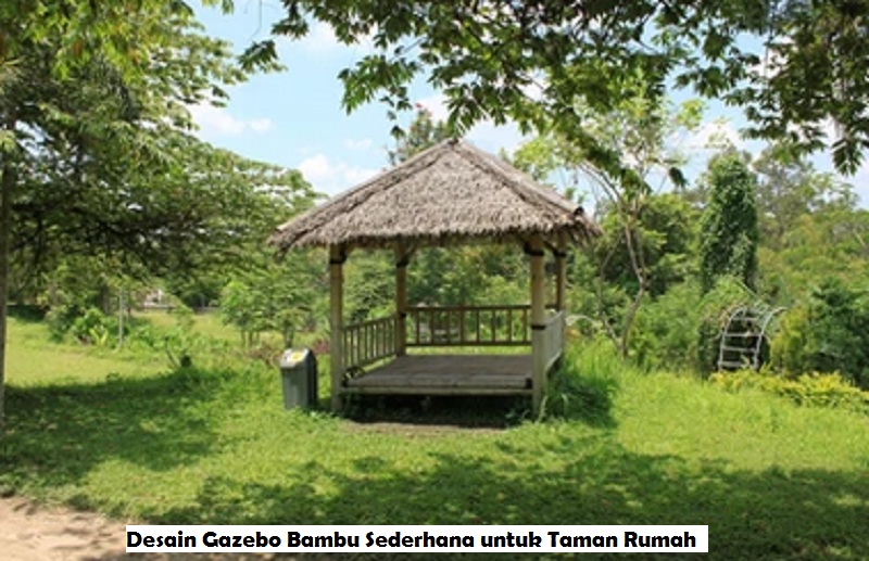 Desain Gazebo Bambu Sederhana untuk Taman Rumah