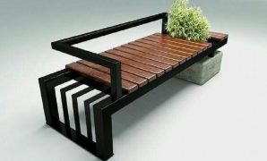 Kursi Taman Industrial Besi Furniture Kokoh yang Tahan Rayap
